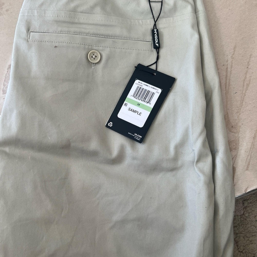 Under Armour Mens Tech Golf Shorts Size 32 Tan New With Tags - Picture 3 of 4